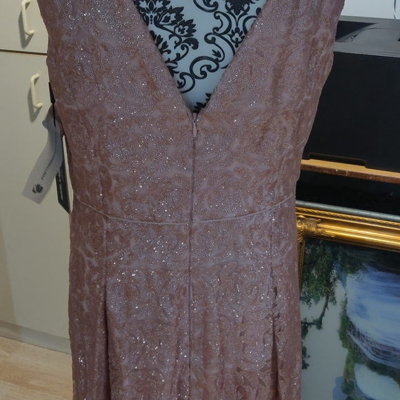 NWT Karl Lagerfeld Embroidered Glitter Sequin Gown from Neiman Marcus - Picture 4 of 8